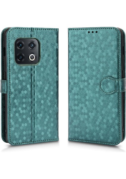 Oneplus 10 Için Kılıf Pro 5g Manyetik Toka Geometrik Desen Deri Cüzdan (Yurt Dışından)