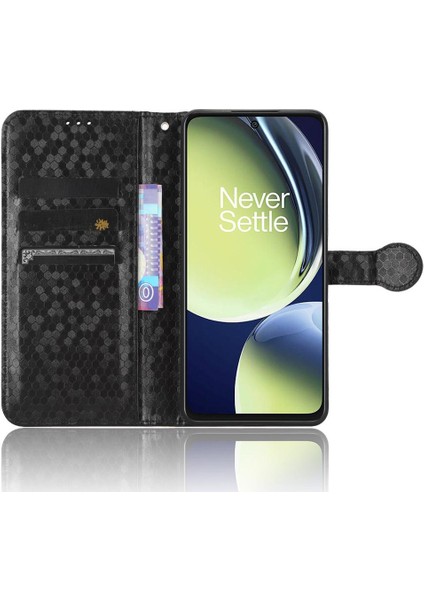 Oneplus Nord Ce 3 5g Için Kılıf Geometrik Desen Manyetik Toka Deri (Yurt Dışından)