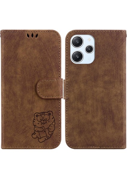 Xiaomi Redmi 12 4g Için Kılıf Cüzdan Kılıf Flip Folio Kart Cep Kabartmalı (Yurt Dışından)