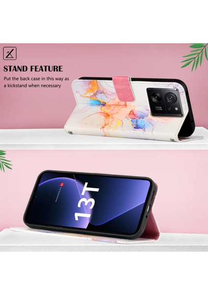 Xiaomi 13T/13T Pro 5g Pu Deri Cüzdan Kickstand Mermer Desen (Yurt Dışından) modelleri