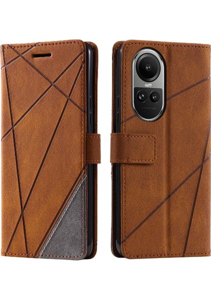 Oppo Için Kılıf Oppo 10 5g/oppo 10 Pro 5g Pu Deri Darbeye Cüzdan Flip (Yurt Dışından)
