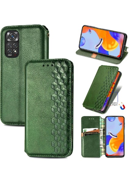 Xıaomı Redmi Not 11 Için Kılıf Pro Cüzdan Fonksiyonu Deri Kılıf Kapak Çevirin (Yurt Dışından)