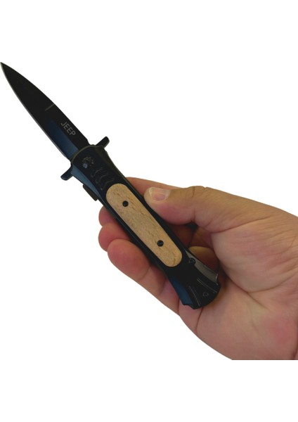 Titanyum Kemer Klipsli Gri - Siyah 21CM