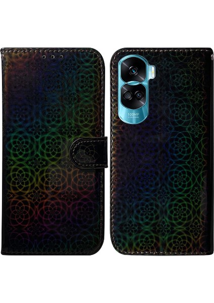 Onur Için Kılıf 90 Lite Kart Yuvası Cüzdan Kılıf Glitter Renkli Standı Pu (Yurt Dışından)