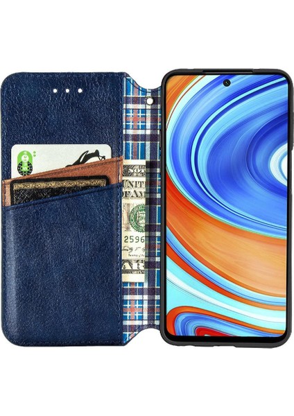Xıaomı Redmi Not 9 Pro Zarif Iş Deri Kılıf Için Kılıf Çevirin (Yurt Dışından)