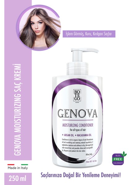 Genova Moisturizing Nemlendirici Saç Bakım Kremi 250 ML
