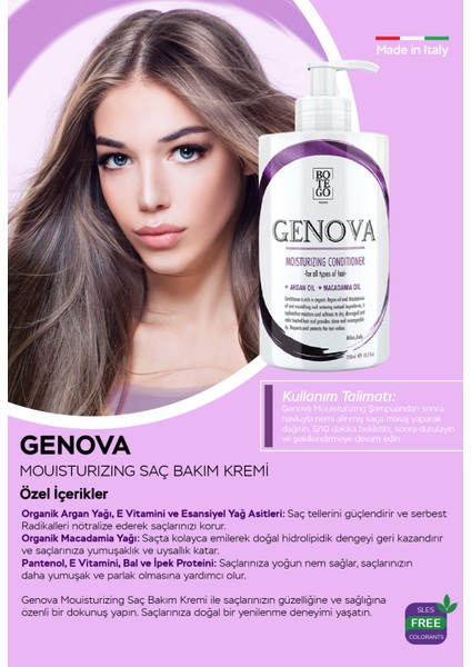 Genova Moisturizing Nemlendirici Saç Bakım Kremi 250 ML fiyatları