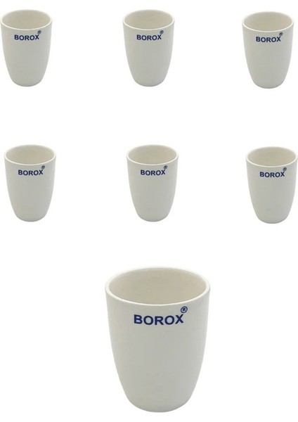 Porselen Kroze Uzun Form 30 mL - Tall Form Crucible - 6 Adetlik Toptan Set