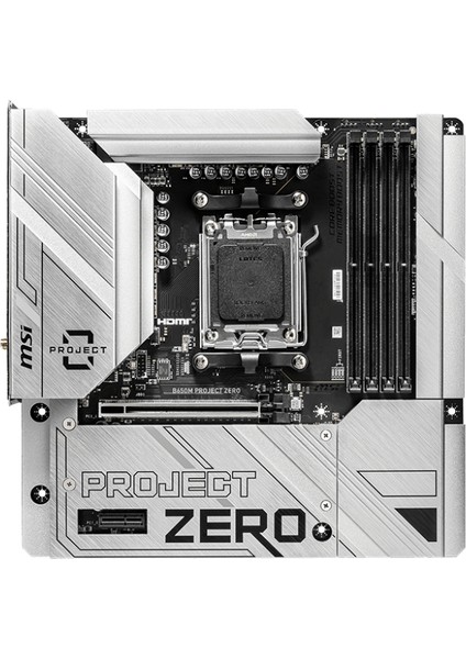 MB B650M PROJECT ZERO AM5 DDR5 7600MHZ(OC) HDMI DP M.2 USB3.2 2.5G LAN WI-FI 6E mATX