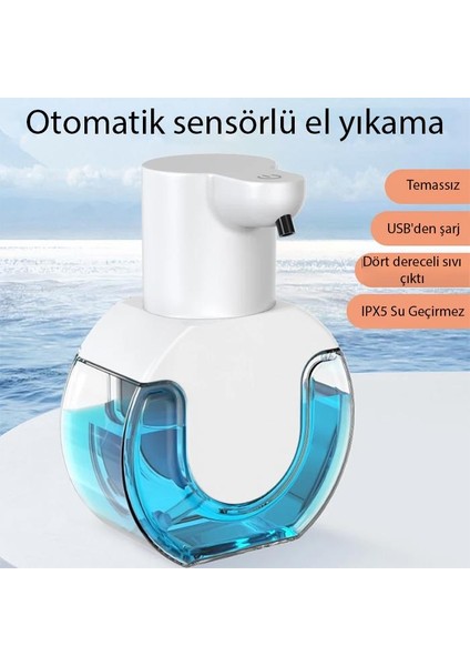 430ML Otomatik Sensörlü Sabunluk Köpük Makinesi, Tüm Sıvılar Için Köpük Makinası, Şarjlı Duvar Askılı