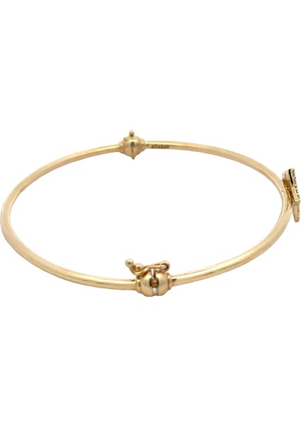 Mine ve Zirkon Taşlı Iki Boy Yıldız Figürlü Ince Şık Yeşil Altın Kelepçe Bileklik fırsatları