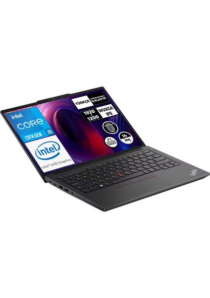Thinkpad E14 Gen 5 Intel Core I5-1335U 24GB 1tb SSD 14" Wuxga Windows 11 Pro Taşınabilir Bilgisayar 21JLS20MTX 019