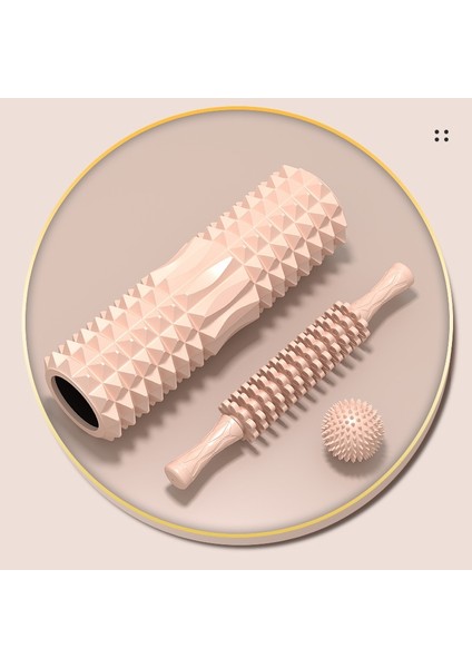 Köpük Rulo Yoga Langya Sopa Kas Gevşemesi Hilal Sütun Bacak Masajı Ince Rulo Spor Fasya Topu Seti (Yurt Dışından)