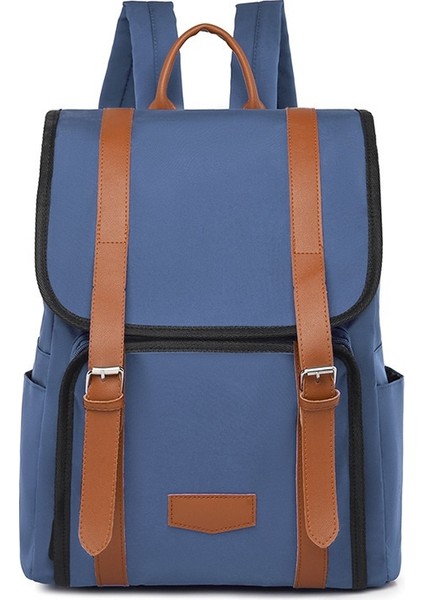 Şık, Kontrast Renkli, Büyük Kapasiteli Bilgisayar Sırt Çantası (Yurt Dışından)