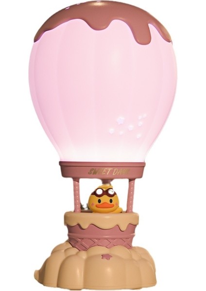 Karikatür Masaüstü Sıcak Hava Balonu LED Masa Lambası Çocuk Öğrenci Yurdu Yatak Odası Başucu USB Gece Lambası (Yurt Dışından)