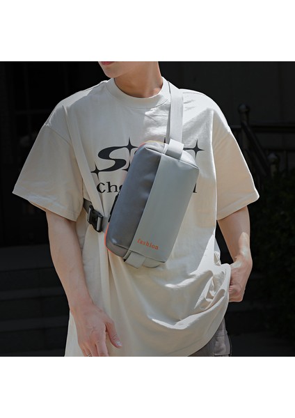 Erkeklerin Modaya Uygun ve Modaya Uygun Banliyö Göğüs Çantası, Gündelik Spor Renk Uyumlu Omuz Çantası, Çok Yönlü, Modaya Uygun ve Havalı Çapraz Askılı Çanta (Yurt Dışından)