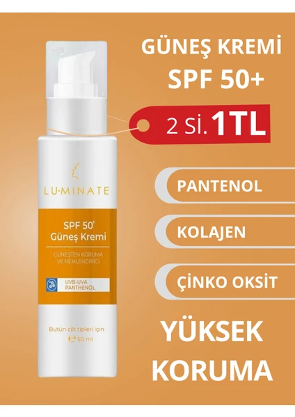 Güneş Kremi Spf 50+ Yüz ve Vücut Kremi Pantenol Suncare Yoğun Nemlenderici Yüksek Korumalı