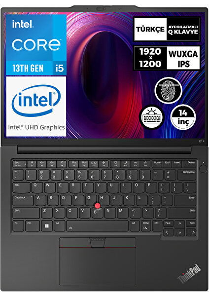 Thinkpad E14 Gen 5 Intel Core I5-1335U 24GB 3tb SSD 14" Wuxga Windows 11 Pro Taşınabilir Bilgisayar 21JLS20MTX 024