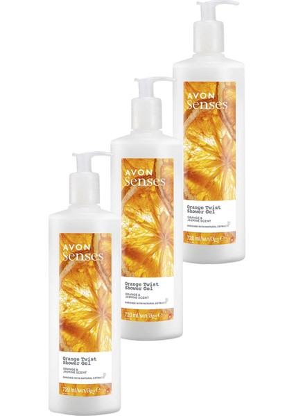 Senses Orange Twist Portakal ve Yasemin Kokulu Duş Jeli 720 Ml. Üçlü Set fiyatları