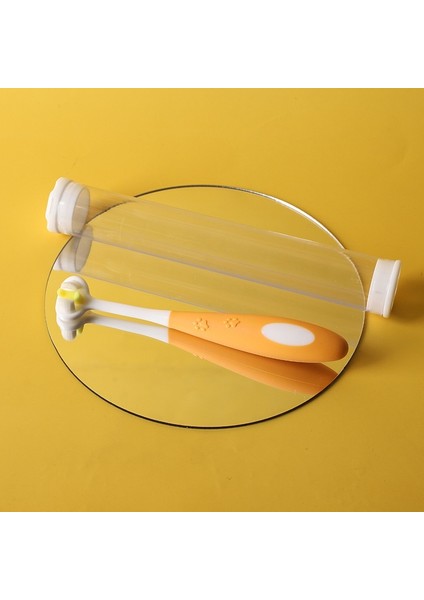 Çocuk Diş Fırçası Yeni Üç Taraflı Kaymaz Saplı Ev 5d Bebek Yumuşak Saç (Yurt Dışından)