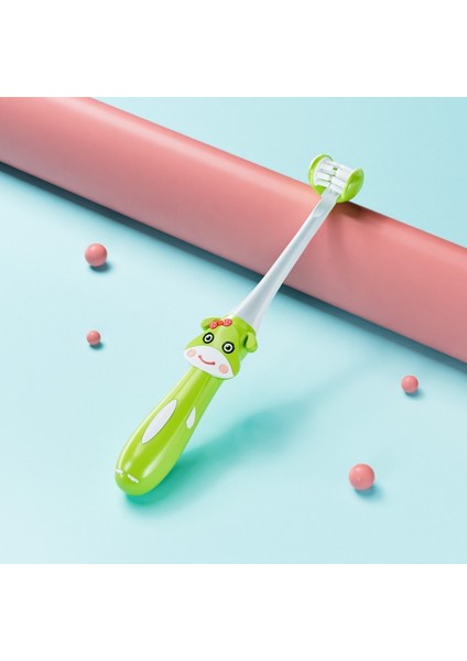 Üç Taraflı Çocuk Yumuşak Kıllı U Şeklinde Manuel Diş Fırçası Bebek ve Yürümeye Başlayan Çocuk Diş Koruma Temizleme Diş Fırçası (Yurt Dışından)