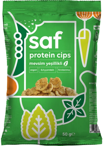 Saf Nutrition Mevsim Yeşillikli Protein Cips 50 gr X 12