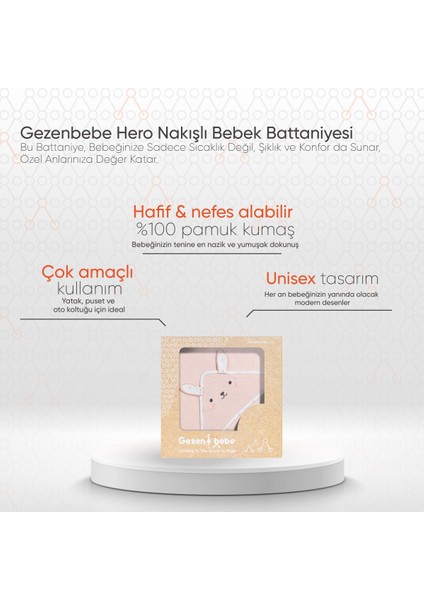 Hero Nakışlı Bebek Battaniyesi Bunny fiyatları