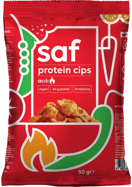 Saf Nutrition Acılı Protein Cips 50 gr X 12