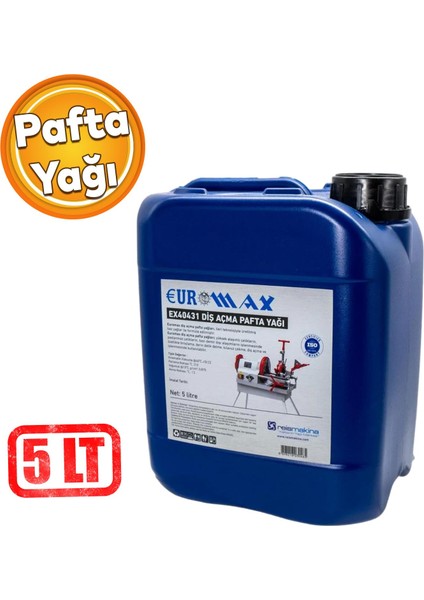 Euromax Diş Açma Pafta Yağı 5 Lt EMX40431 Yağ Yağlama Baz Broşlama Diş Açma Delik Delme