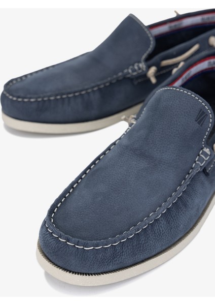 Suren Erkek Mavi Deri Casual Ayakkabı 496 2057 Erk Ayk Y24 modelleri