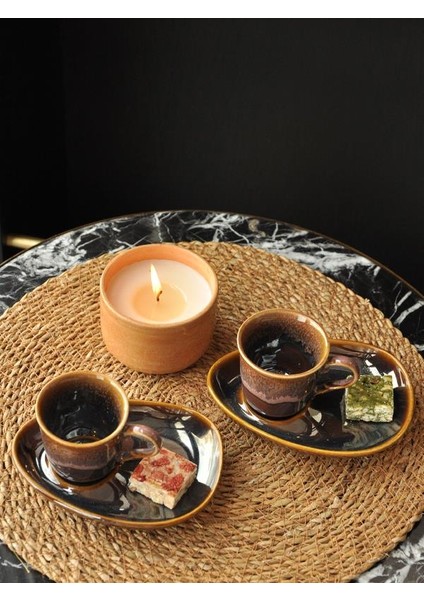 Artistik Sırlı 2 Li Kahve Fincanı 110 ml