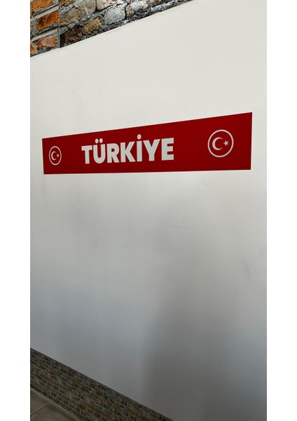Türkiye 2024 Atkı Anı Hatıra 118X20 cm Statik Kağıt Yapışkansız Kolay Tutunan Özel Ürün