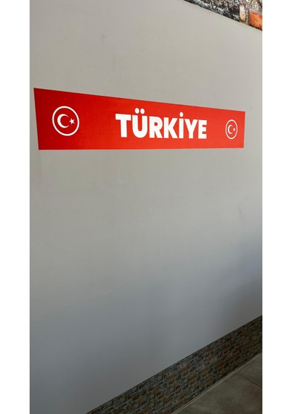 Türkiye 2024 Atkı Anı Hatıra 118X20 cm Statik Kağıt Yapışkansız Kolay Tutunan Özel Ürün