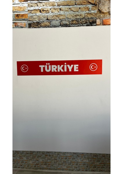 Türkiye 2024 Atkı Anı Hatıra 118X20 cm Statik Kağıt Yapışkansız Kolay Tutunan Özel Ürün