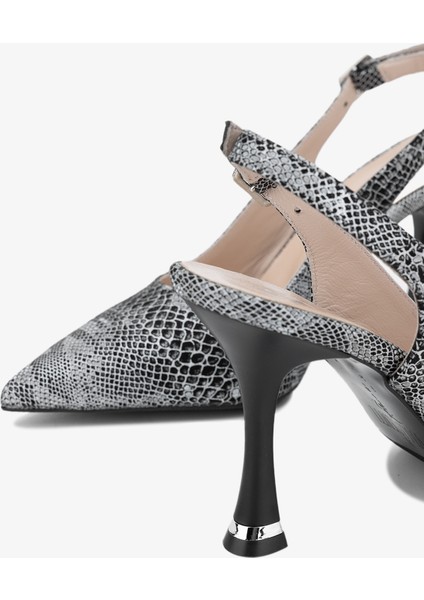 Camila Kadın Siyah Yılan Deri Topuklu Ayakkabı 923 1122 Bn Sndlt Y24 modelleri