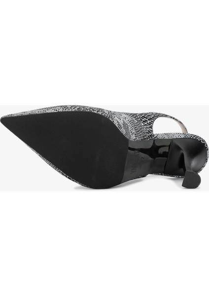 Camila Kadın Siyah Yılan Deri Topuklu Ayakkabı 923 1122 Bn Sndlt Y24 indirimleri