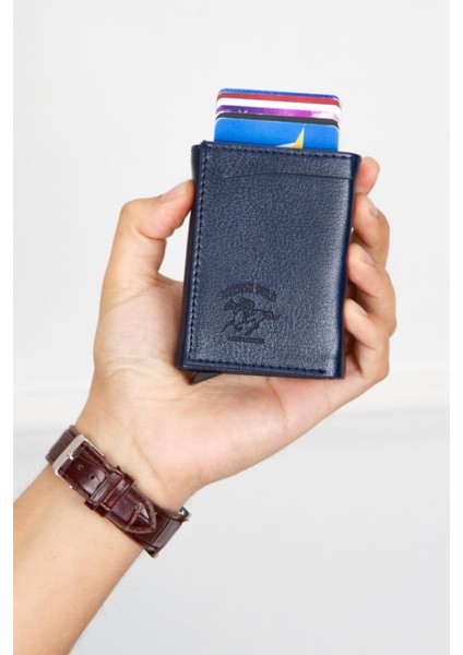 Newishpolo Newish Polo Mekanizmalı Kartlık Cüzdan Lacivert