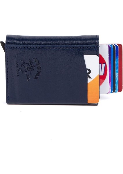 Newishpolo Newish Polo Mekanizmalı Kartlık Cüzdan Lacivert