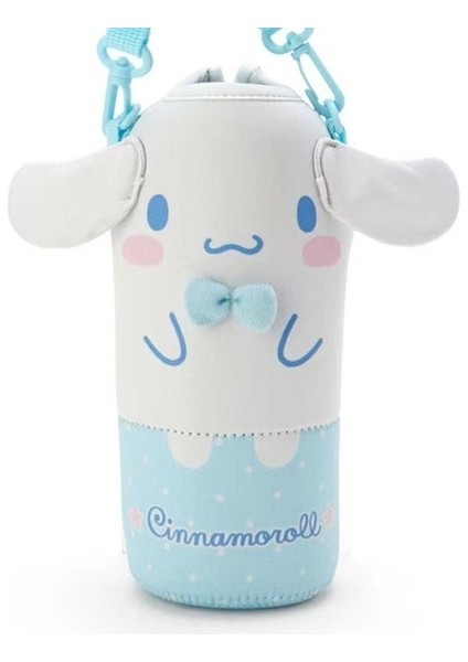 Kawaii Sanrioed Anime Karikatür Serisi My Melody Cinnamoroll Kuromi Su Şişesi Seti Sevimli Karikatür Su Bardağı Çantası Çapraz Sırt Çantası (Yurt Dışından)