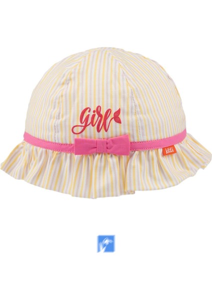 Pamuk Kız Çocuklar Için Güneş Şapkası 4-8 Yaş Size 52