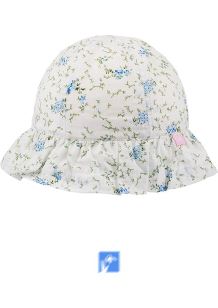 Pamuk Kız Çocuklar Için Güneş Şapkası 4-8 Yaş Size 52