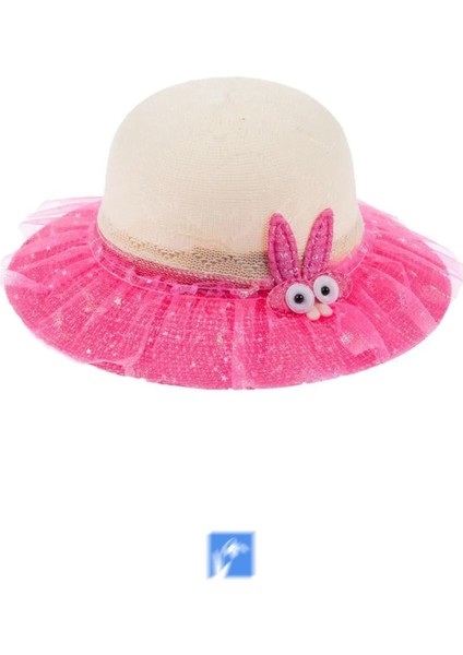 Kız Çocuk Yazlık Güneş Şapkası 4-8 Yaş Size 52-54