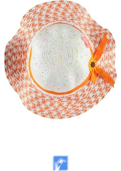 Kız Çocuk Hasır Şapka 5-9 Yaş