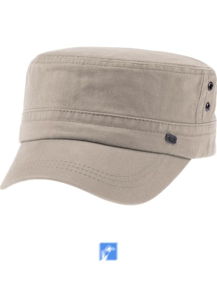 Pamuk Askeri Tarz Metal Plakalı Vintage Rahat Kasket Arkadan Tokalı, Ayarlamalı