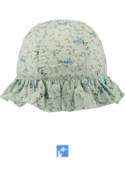 Pamuk Kız Çocuklar Için Güneş Şapkası 4-8 Yaş Size 52
