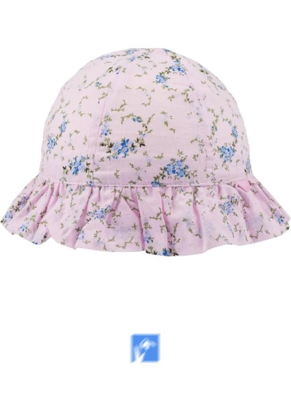 Pamuk Kız Çocuklar Için Güneş Şapkası 4-8 Yaş Size 52