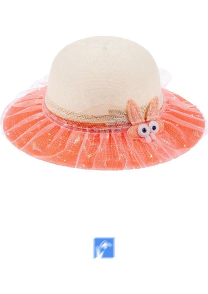Kız Çocuk Yazlık Güneş Şapkası 4-8 Yaş Size 52-54