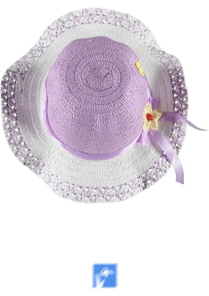 Kız Çocuk Hasır Şapka 5-9 Yaş