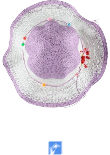 Kız Çocuk Hasır Şapka 5-9 Yaş