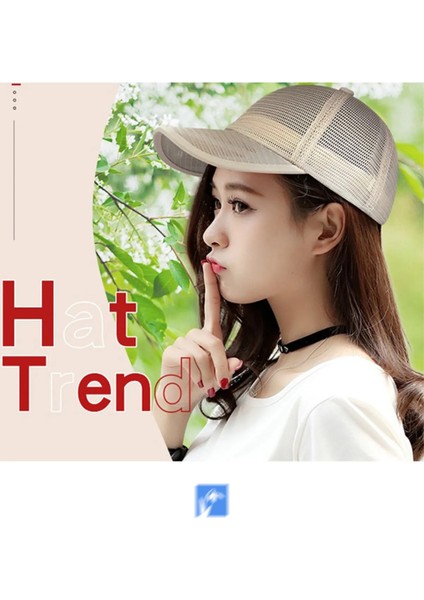 Ajurlu Bej Beyzbol File Şapka Kadın ve Erkekler Için